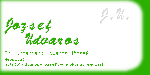 jozsef udvaros business card